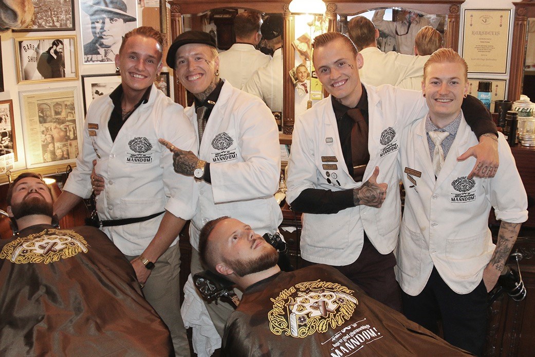 Barberbrødrene Anders, Kjetil og Morten Fevang, samt Christopher Robin Thorsen. 