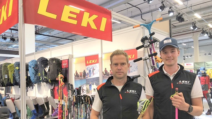 TILBAKE MED LEKI: Ole Christian Stake (t.v.) har fått ansvaret for Leki i Norge igjen i sitt nye seslskap Premium Brands. Her er han sammen med Peter Storm Hanssen i selskapet. FOTO: MORTEN DAHL