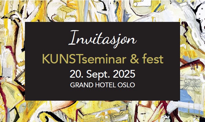 Lørdag 20. september inviterer vi sammen med ArtCards til kunstseminar og fest på Grand Hotel Oslo.