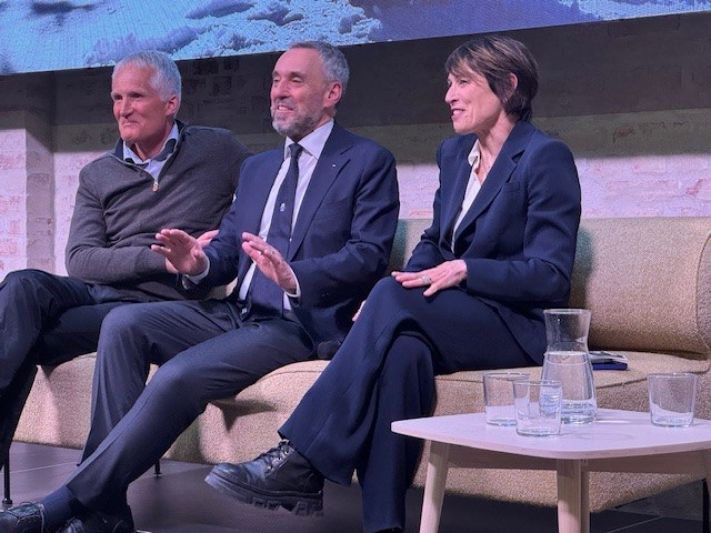 Vegard Ulvang, CEO OL Milano / Torino Andrea Varnier og Manuela De Centa