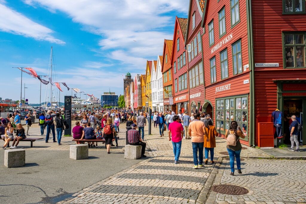 Bryggen i Bergen. Foto: Sven-Erik Knoff - Visit Norway