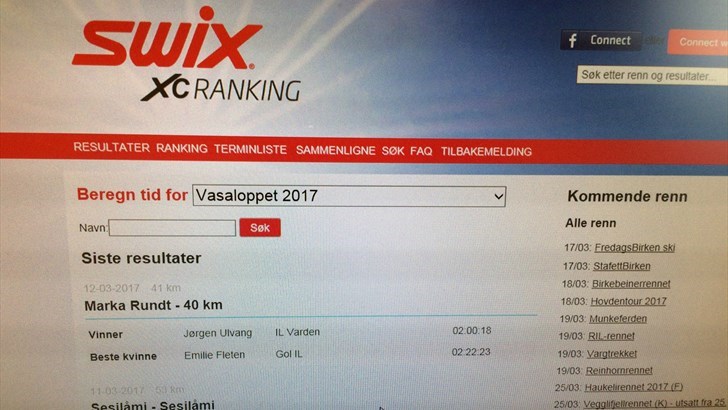 KJØPT WEB-PORTALER: Swix Sport går nye veier, og har kjøpt web-portalene www.rittranking.no og www.xcranking.no (som vist på bildet). 


