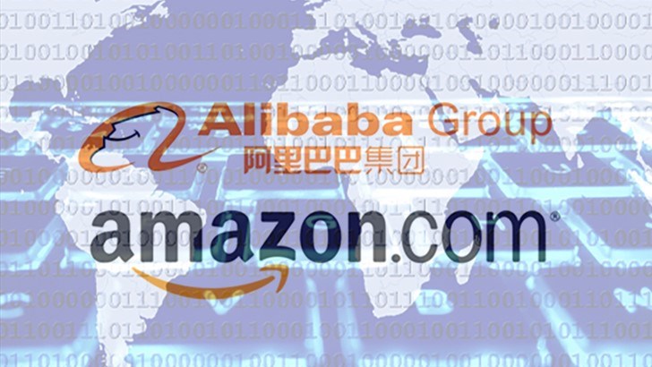 Både amerikanske Amazon og kinesiske Alibaba etablerer seg med virksomheter i Europa. 