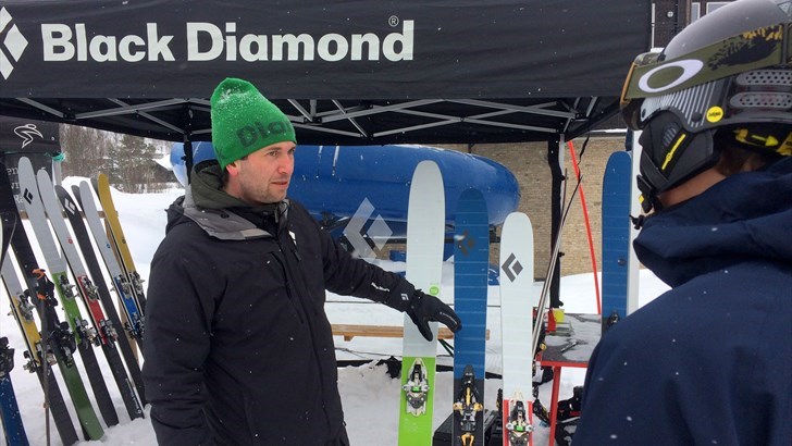 EVENTYRLIG VEKST: Remi Mjelde og Nordlys Sport har hatt en eventyrlig vekst med Black Diamond i porteføljen. Her fra On Snow tidligere i mars. FOTO: MORTEN DAHL