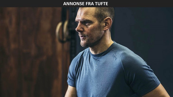 Olaf Tufte i ny t-skjorte fra Active-kolleksjonen. "Tufte Mens Active" er lett, hurtigtørkende og komfortabelt å trene i. 