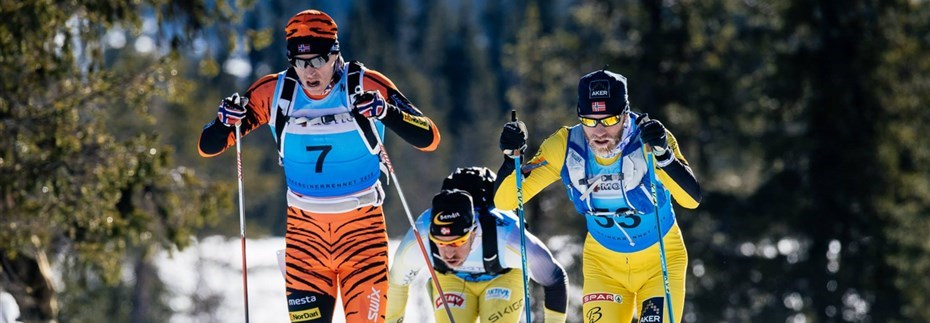 TIDSSKILLE: Petter Eliassens (nr 7) stakeseier i Birken ga varsel om at et tidsskille er i ferd med å skje i langrennssporten. Langrennsprodusentene følger nøye med og tror at på elitenivå vil det komme produkter som er mer tilegnet staking.