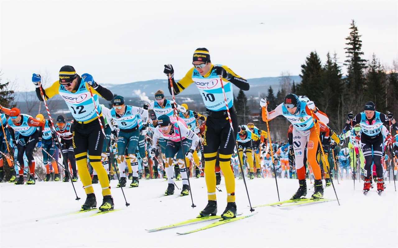 UAVKLART: Det er uklart om NRK sender langløpene fra Ski Classics kommende vinter. Her fra Birken i 2025. Foto: Emil S. Nyeng